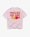 Heavy Oversized Tee - Pasta Sex and Wine