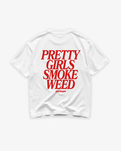 Heavy Oversized Tee - Pretty Girls Smoke Weed