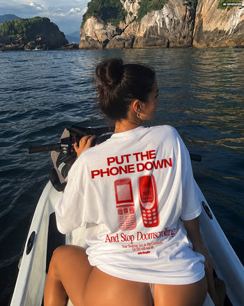 Heavy Oversized Tee - Put the Phone Down