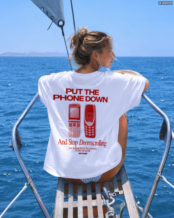 Heavy Oversized Tee - Put the Phone Down