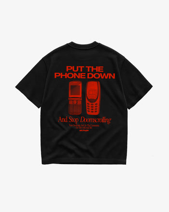 Heavy Oversized Tee - Put the Phone Down