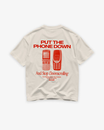Heavy Oversized Tee - Put the Phone Down