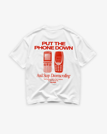 Heavy Oversized Tee - Put the Phone Down