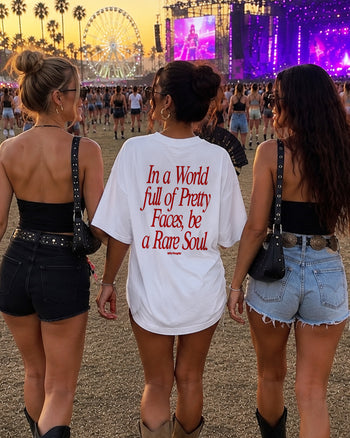 Heavy Oversized Tee - In a World Full of Pretty Faces, Be a Rare Soul