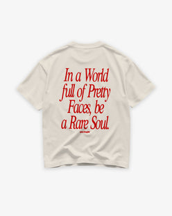 Heavy Oversized Tee - In a World Full of Pretty Faces, Be a Rare Soul