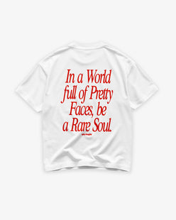 Heavy Oversized Tee - In a World Full of Pretty Faces, Be a Rare Soul