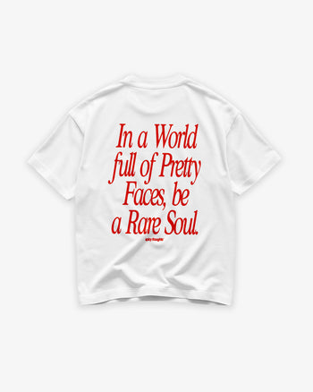 Heavy Oversized Tee - In a World Full of Pretty Faces, Be a Rare Soul