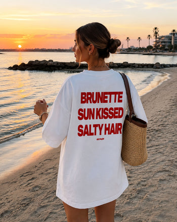Heavy Oversized Tee - Brunette, Sun Kissed, Salty Hair