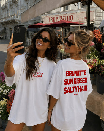 Heavy Oversized Tee - Brunette, Sun Kissed, Salty Hair