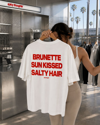 Heavy Oversized Tee - Brunette, Sun Kissed, Salty Hair