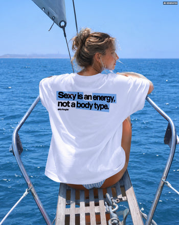 Heavy Oversized Tee - Sexy Is an Energy, Not a Body Type