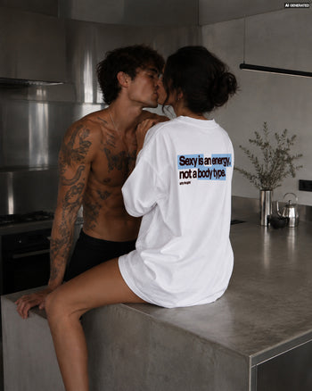 Heavy Oversized Tee - Sexy Is an Energy, Not a Body Type