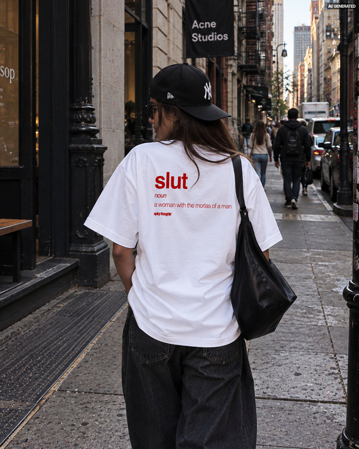 Heavy Oversized Tee - Slut: a woman with the morals of a man.
