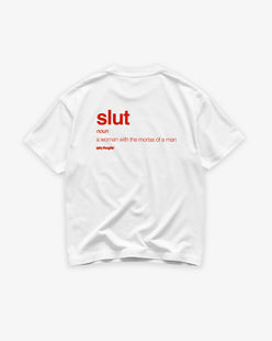 Heavy Oversized Tee - Slut: a woman with the morals of a man.