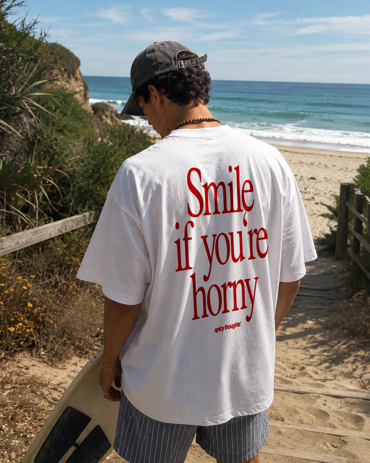 Heavy Oversized Tee - Smile, If You’re Horny