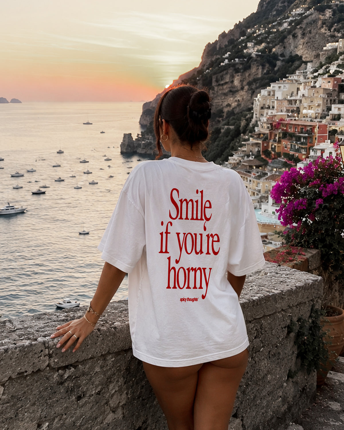 Heavy Oversized Tee - Smile, If You’re Horny