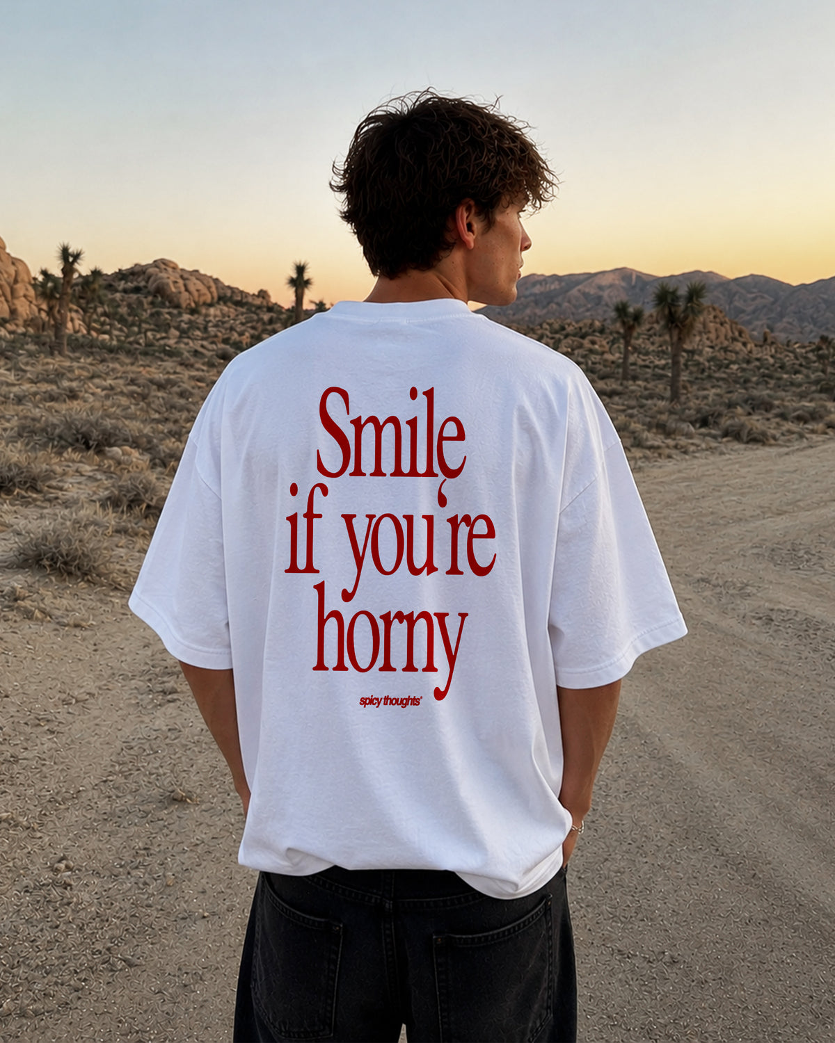 Heavy Oversized Tee - Smile, If You’re Horny