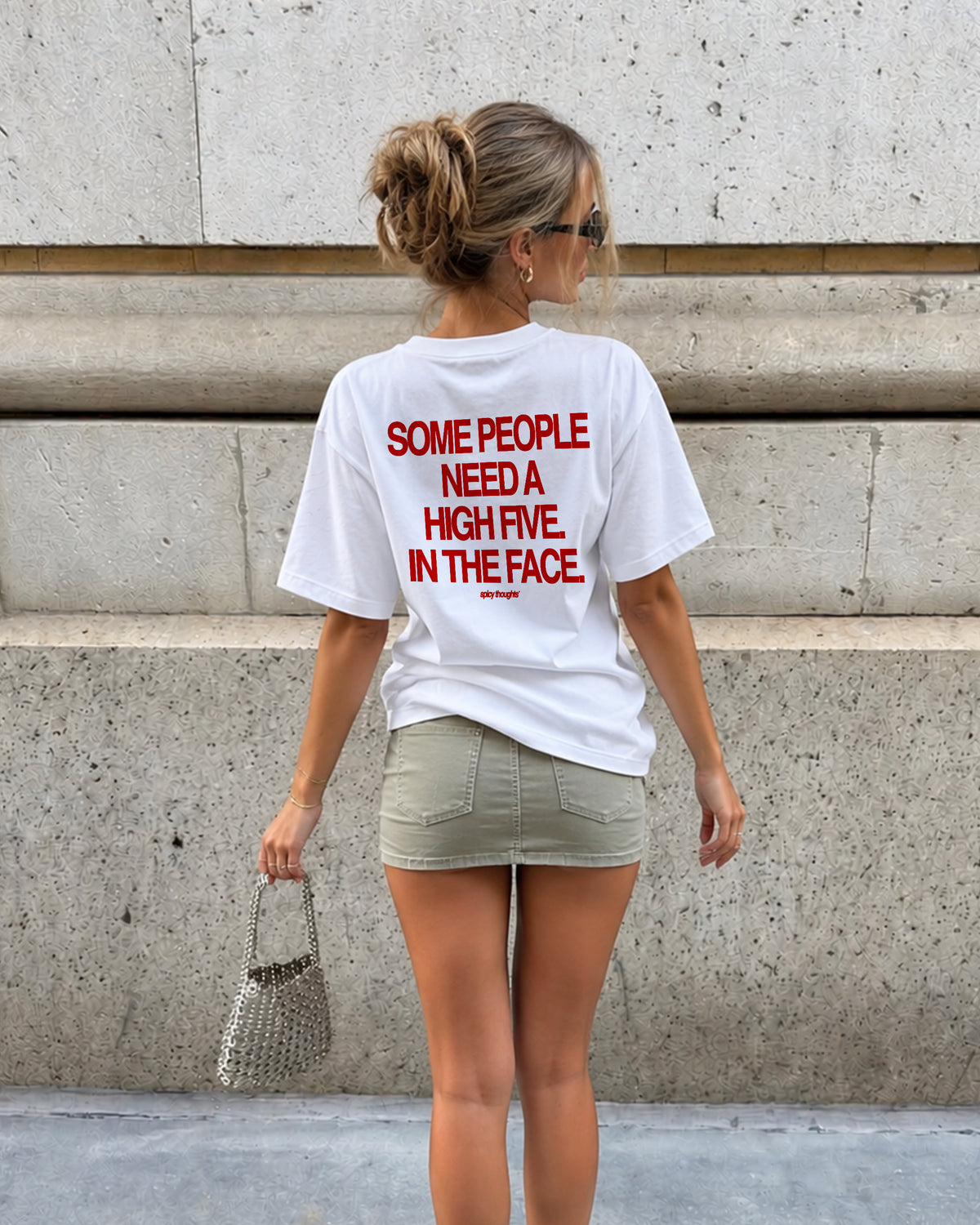 Heavy Oversized Tee - Some People Need A High Five