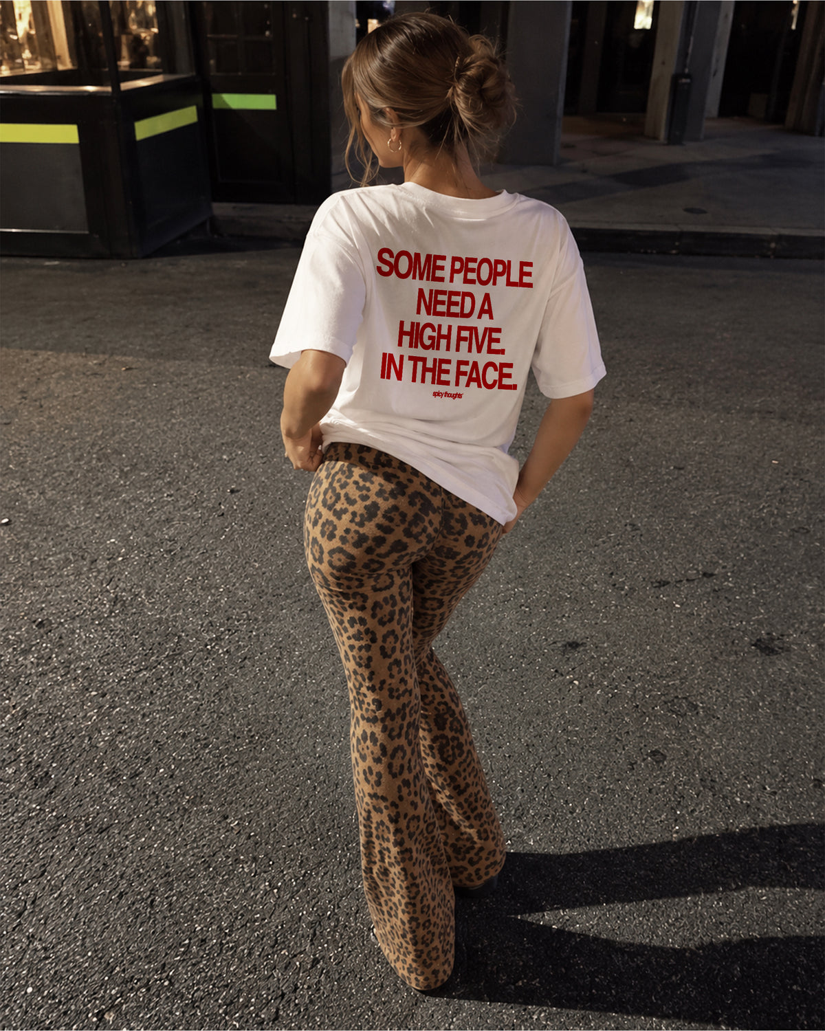 Heavy Oversized Tee - Some People Need A High Five