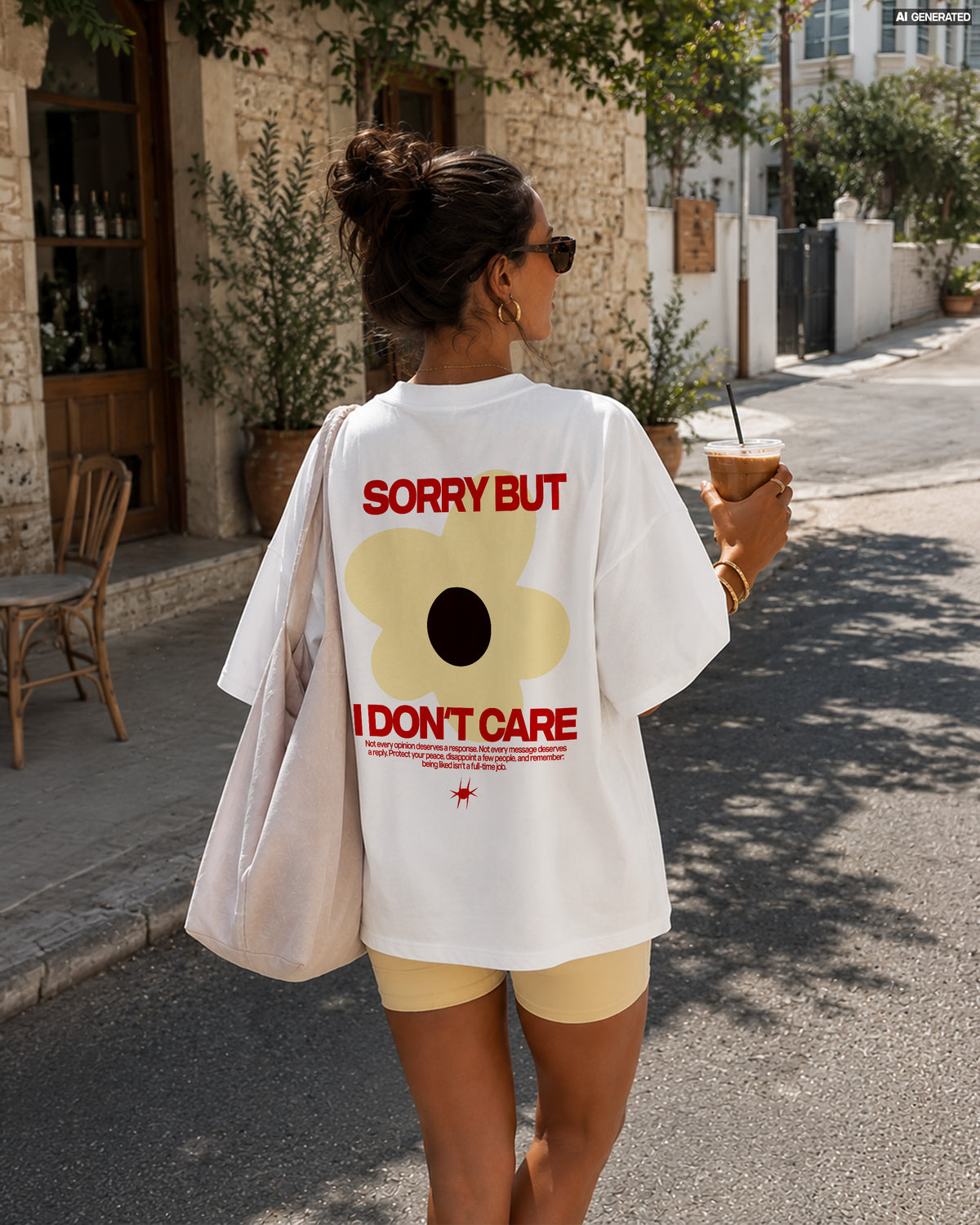 Heavy Oversized Tee - Sorry But I Don’t Care