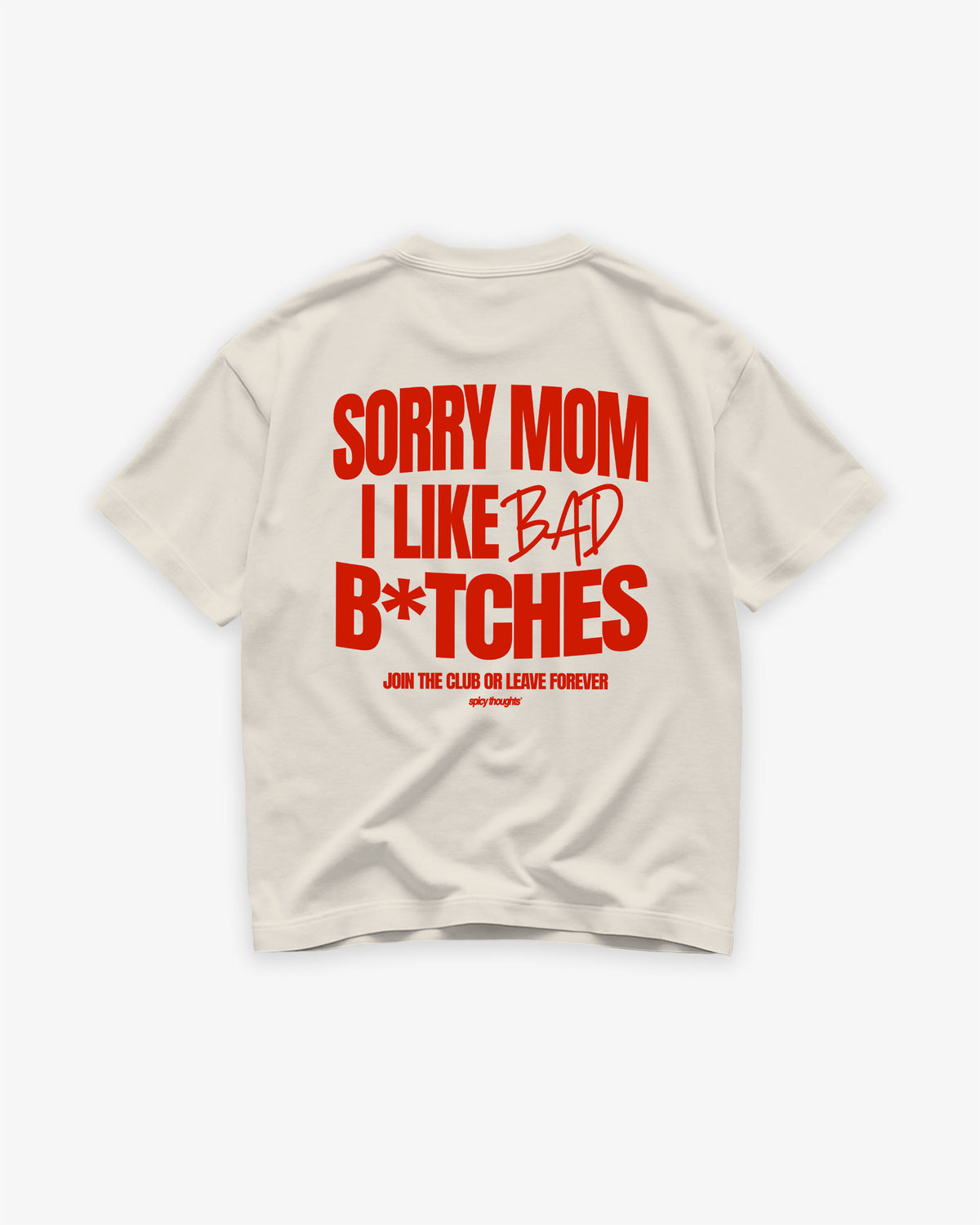 Heavy Oversized Tee - Sorry Mom I Like Bad Bitches