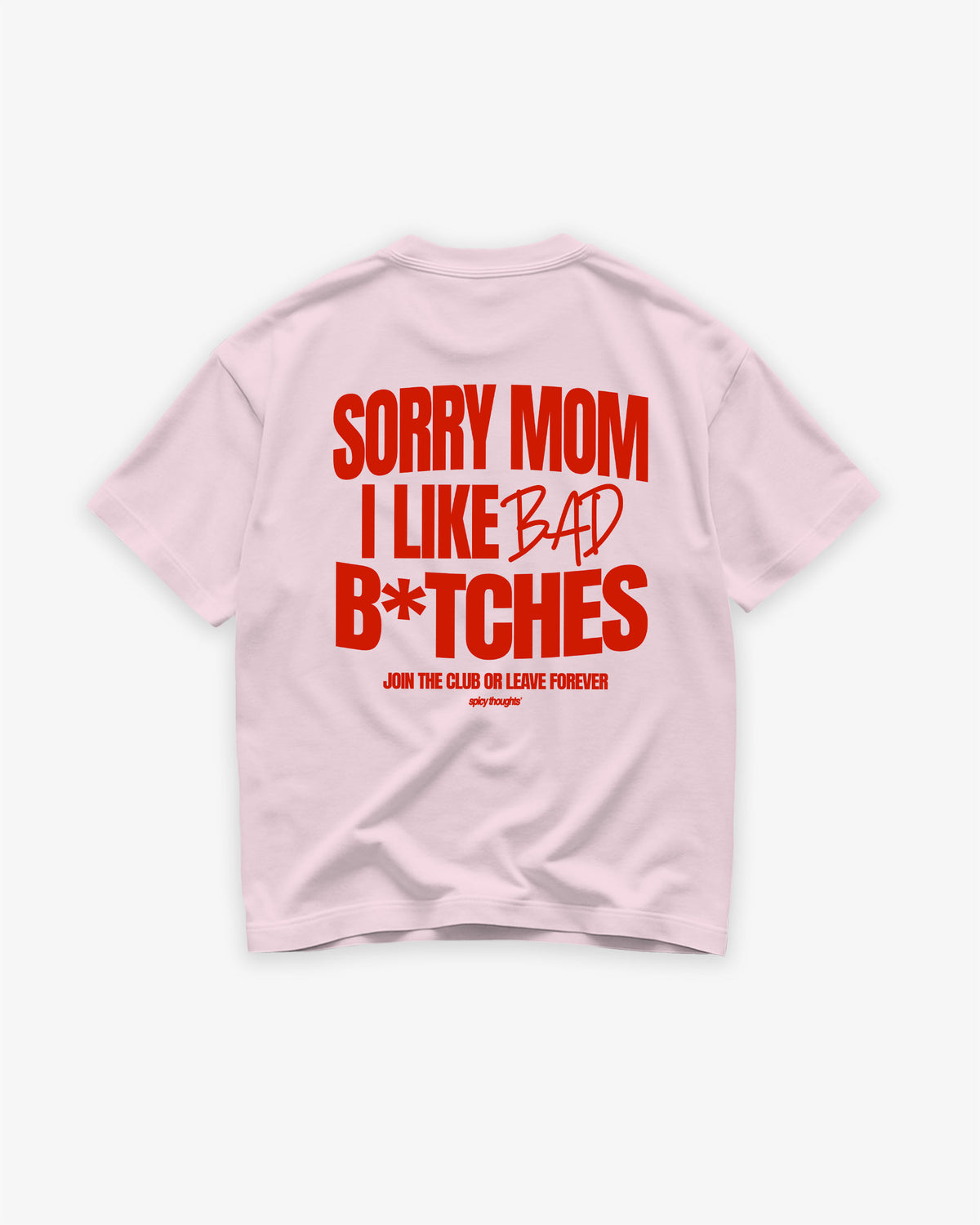Heavy Oversized Tee - Sorry Mom I Like Bad Bitches