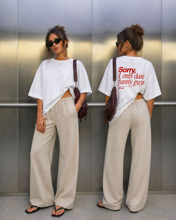 Heavy Oversized Tee - Sorry, I only date funny guys