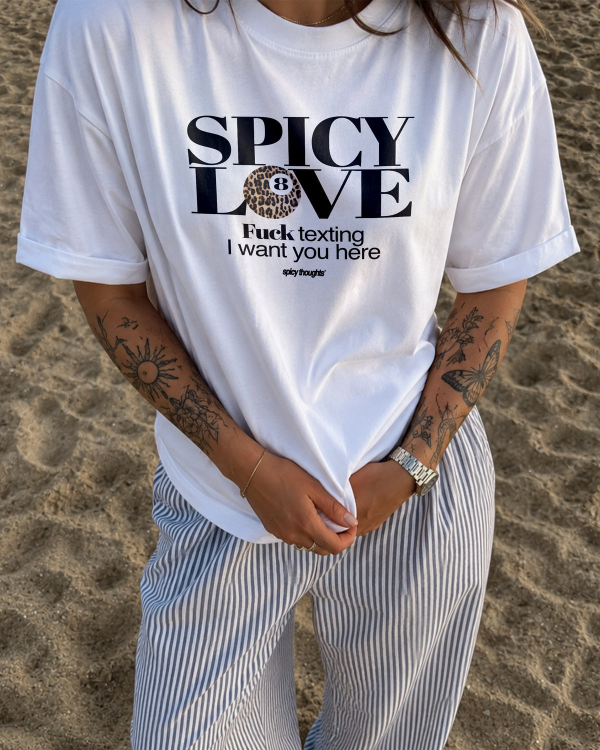 Heavy Oversized Tee - Fuck texting. I want you here.