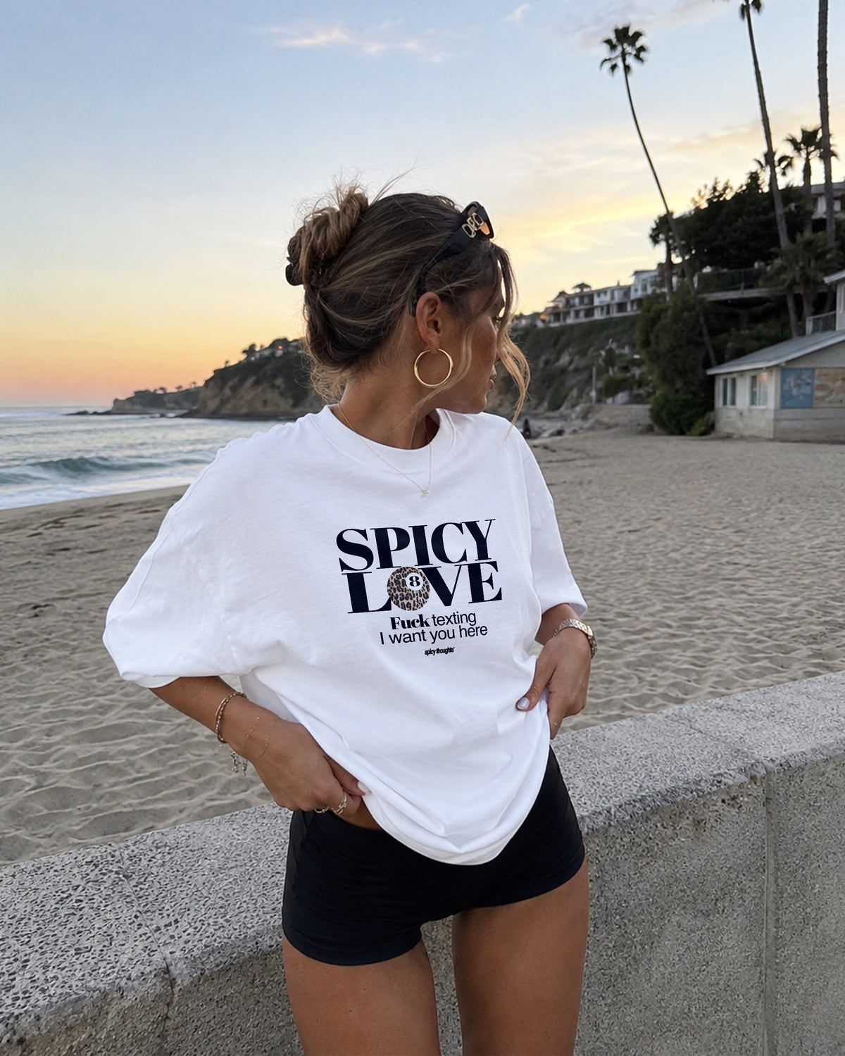 Heavy Oversized Tee - Fuck texting. I want you here.