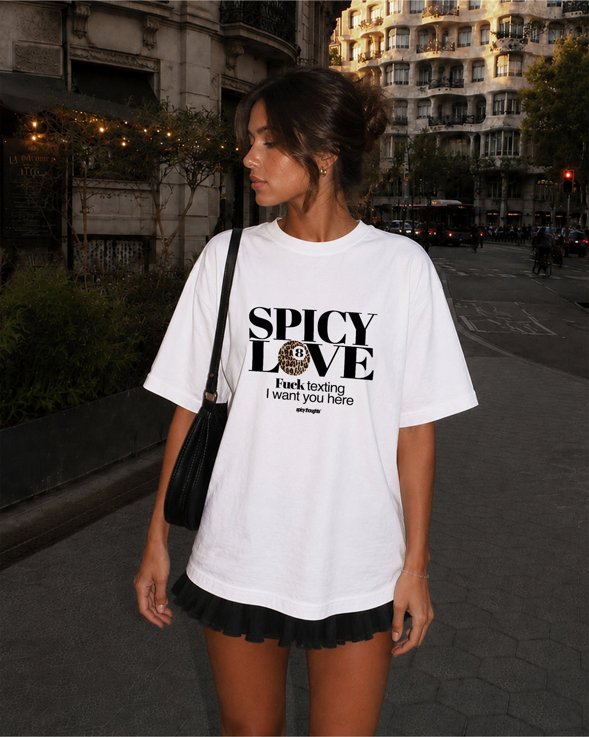 Heavy Oversized Tee - Fuck texting. I want you here.