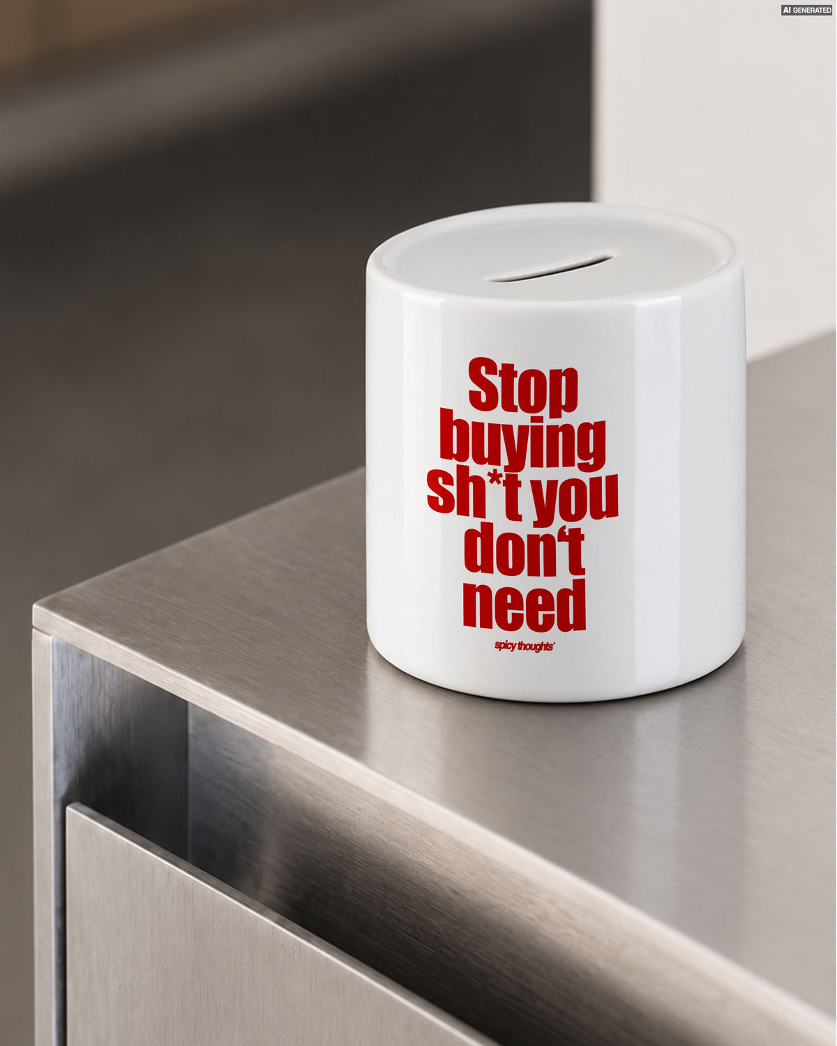 Piggy Bank - Stop Buying Shit You Don’t Need