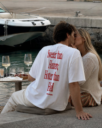 Heavy Oversized Tee - Sweeter Than Heaven, Hotter Than Hell