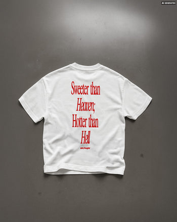 Heavy Oversized Tee - Sweeter Than Heaven, Hotter Than Hell