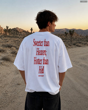 Heavy Oversized Tee - Sweeter Than Heaven, Hotter Than Hell