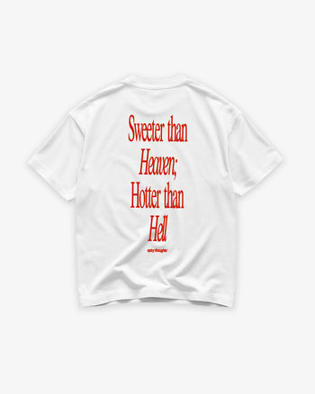 Heavy Oversized Tee - Sweeter Than Heaven, Hotter Than Hell