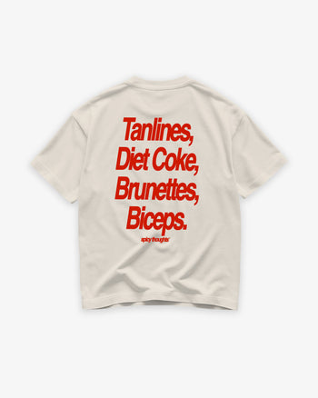 Heavy Oversized Tee - Tanlines, Diet Coke, Brunettes, Biceps.