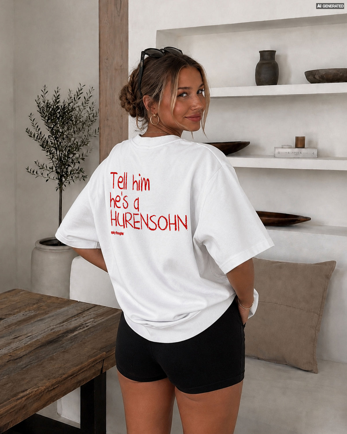 Heavy Oversized Tee - Tell Him He’s A Hurensohn