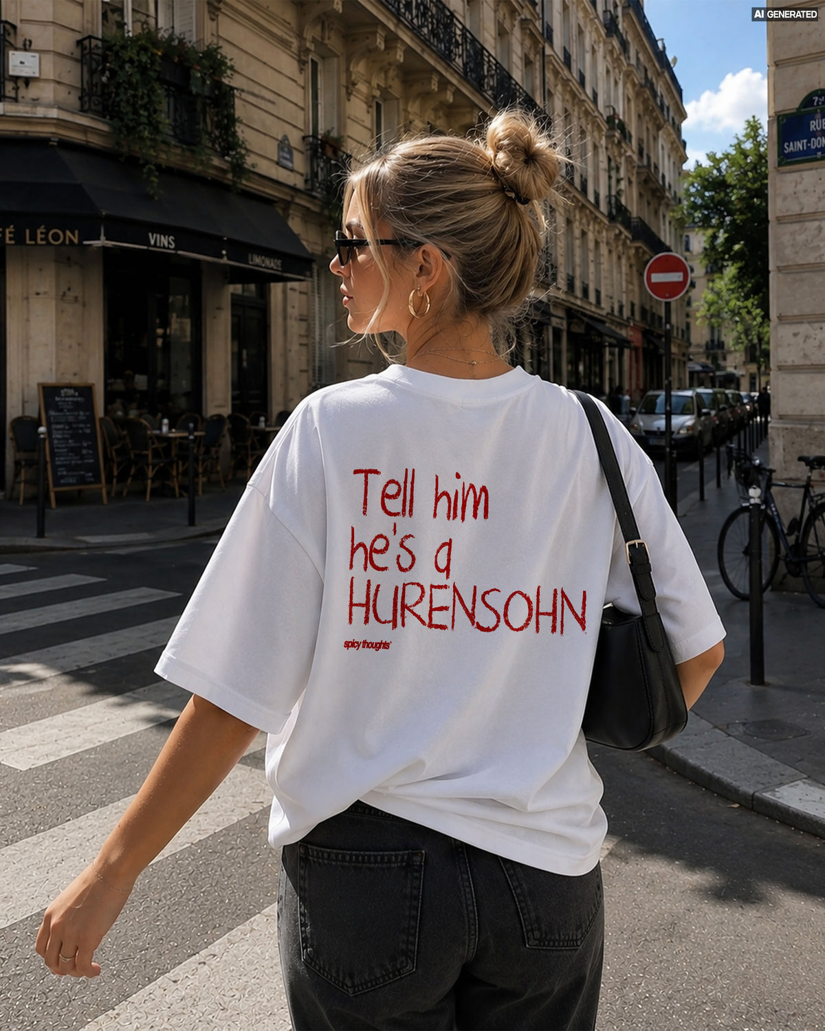 Heavy Oversized Tee - Tell Him He’s A Hurensohn