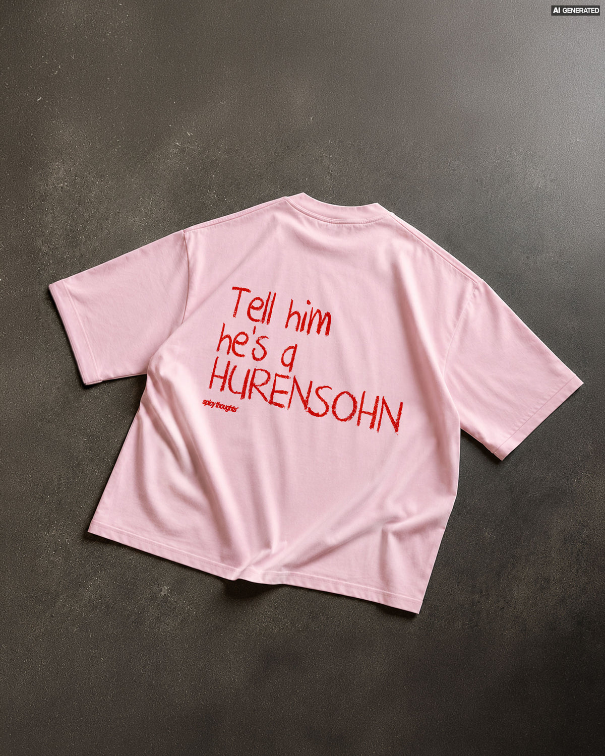 Heavy Oversized Tee - Tell Him He’s A Hurensohn