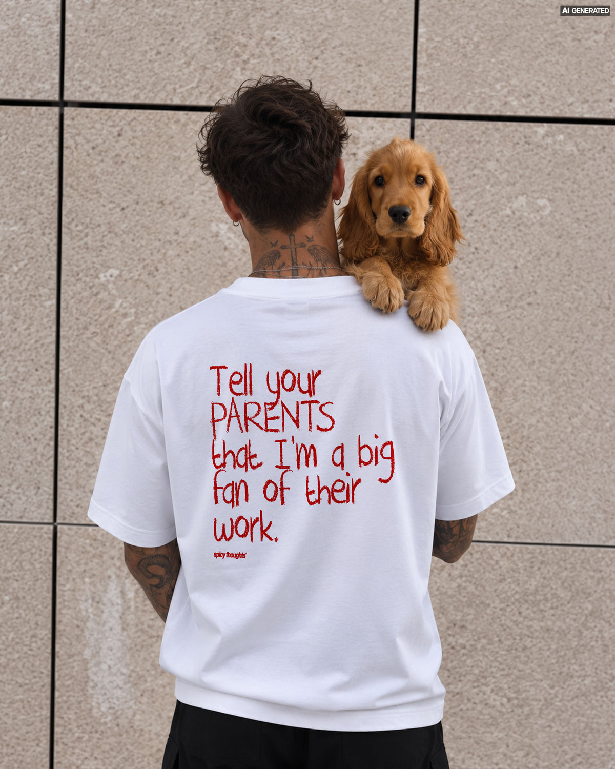 Heavy Oversized Tee - Tell your parents that I’m a big fan of their work