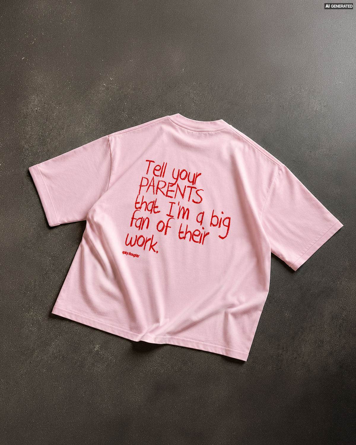 Heavy Oversized Tee - Tell your parents that I’m a big fan of their work