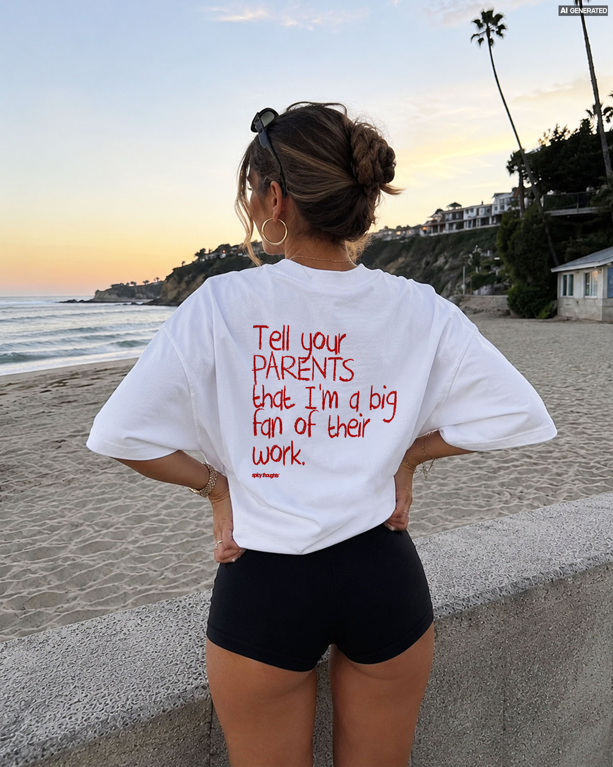 Heavy Oversized Tee - Tell your parents that I’m a big fan of their work