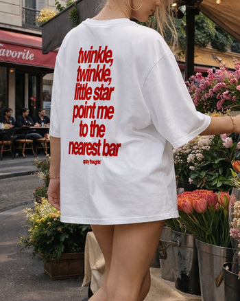 Heavy Oversized Tee - Twinkle Twinkle Little Star