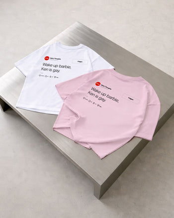 Heavy Oversized Tee - Wake Up Barbie "Feed"