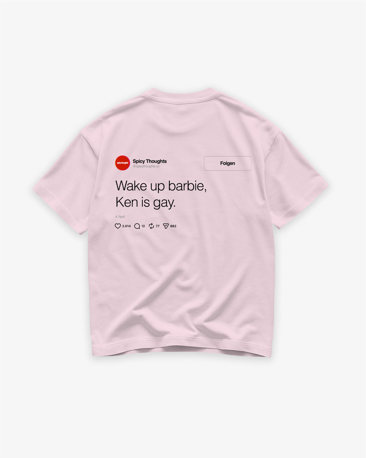 Heavy Oversized Tee - Wake Up Barbie "Feed"