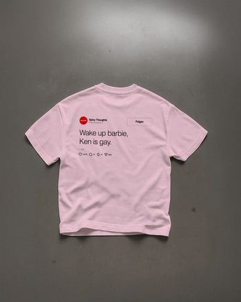 Heavy Oversized Tee - Wake Up Barbie "Feed"