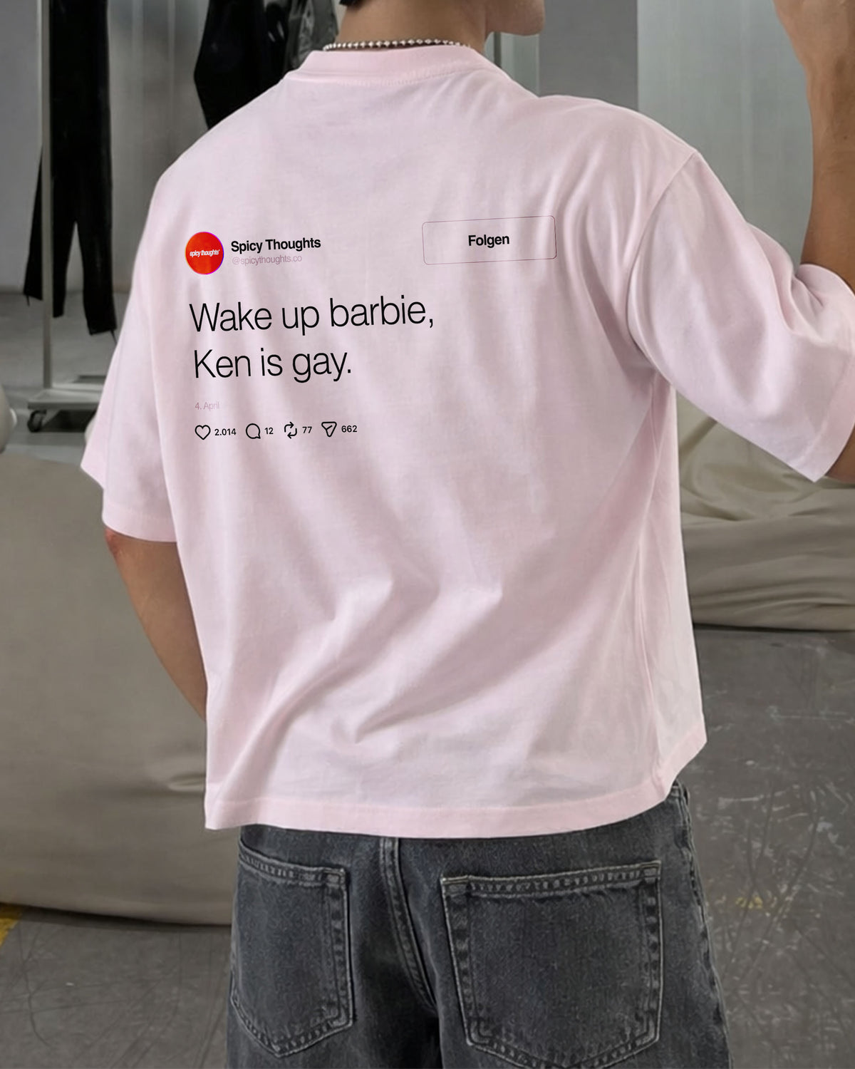 Heavy Oversized Tee - Wake Up Barbie "Feed"