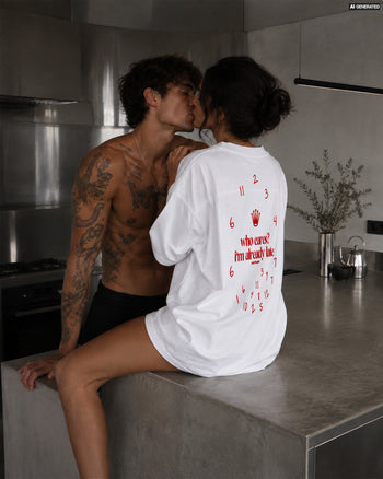 Heavy Oversized Tee - Who Cares? I’m Already Late.