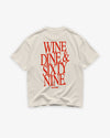 Heavy Oversized Tee - Wine Dine & Sixty Nine