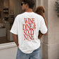Heavy Oversized Tee - Wine Dine & Sixty Nine